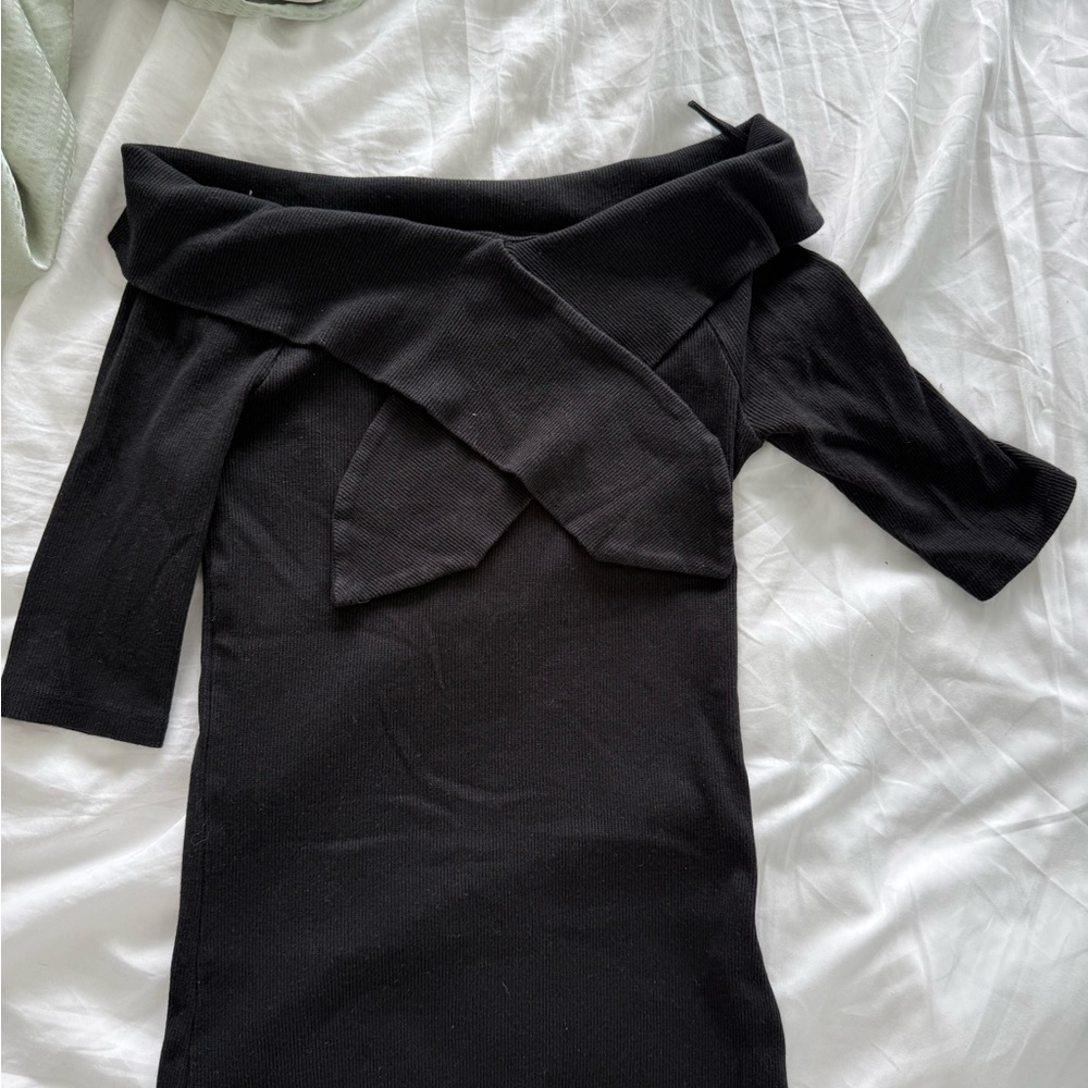 Elegant Black Off-Shoulder Dress